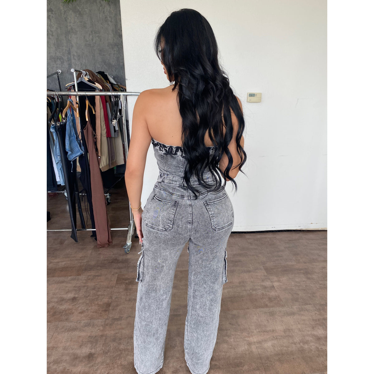 Gigi Cross Jumpsuit (Black Acid)