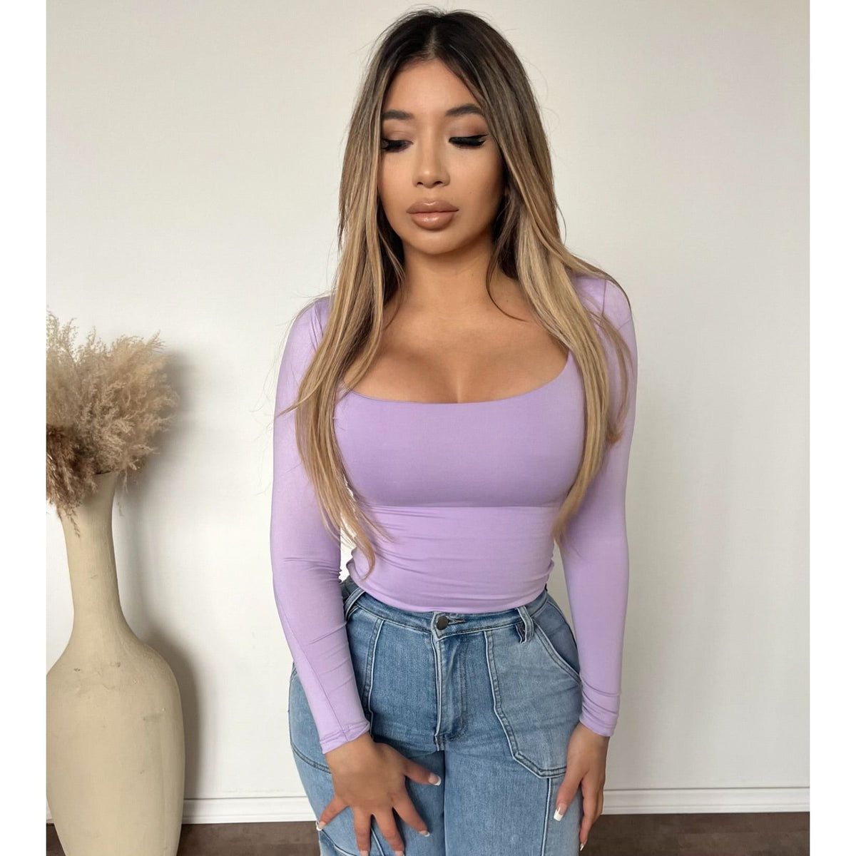 Melena Basic Top (Lavender)