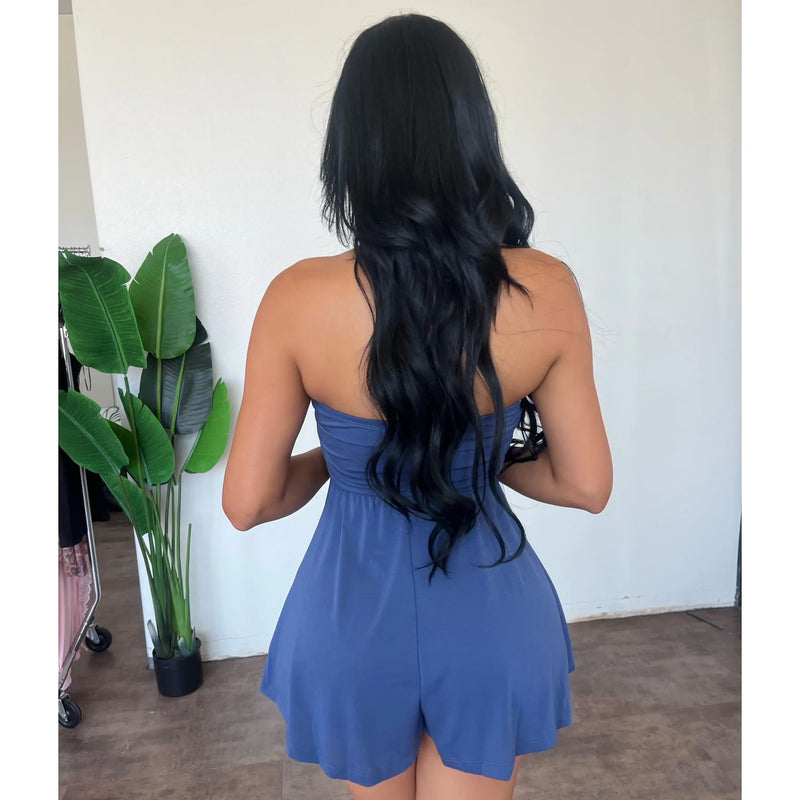 Ashley Romper(Denim Blue)