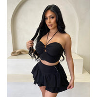 Vanessa Ruffle Skirt (Black)